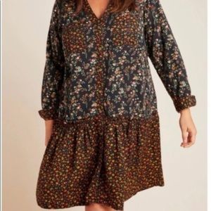 Maeve by Anthropologie Marlie Floral Long Sleeve Dress Size 16